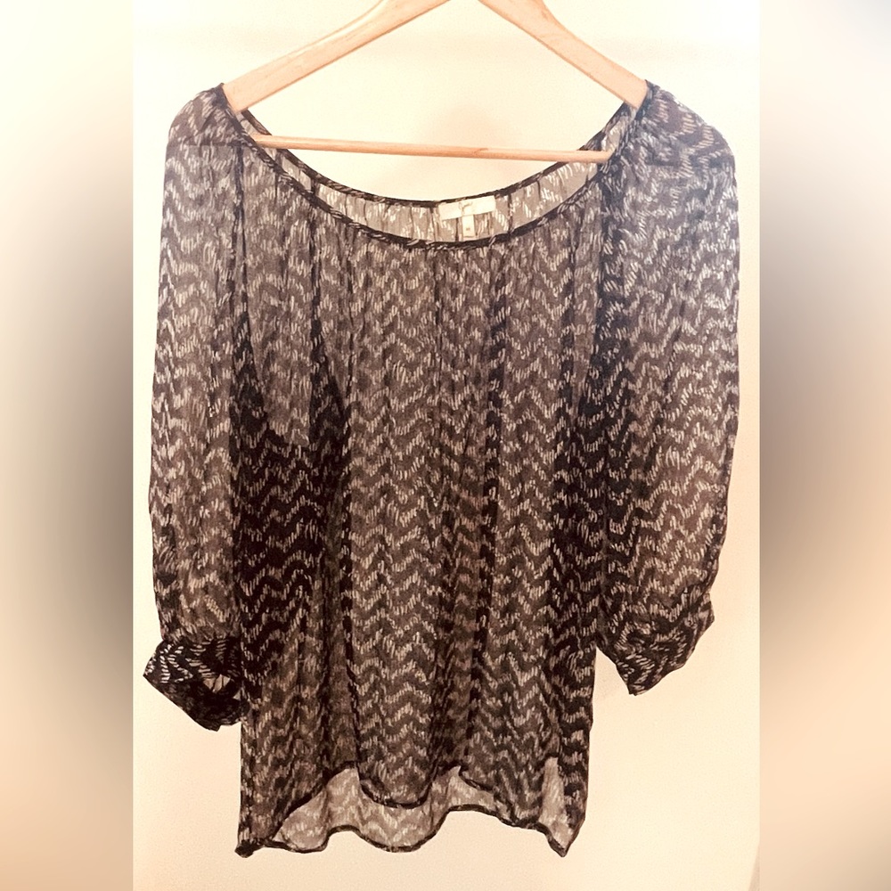 Joie Patterned Blouse Size Medium - image 1